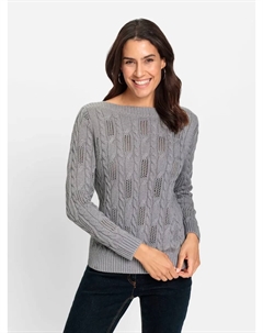 Вдохновение Вязаный свитер "Пуловер", серый Inspirationen
