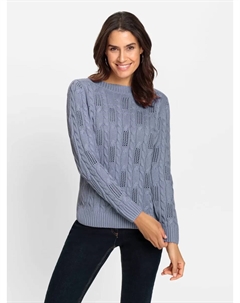 Вдохновение Вязаный свитер "Пуловер", синий Inspirationen