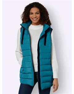 Повседневный образ стеганый жилет, цвет Aquapetrol Casual looks