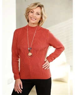 Свитер с воротником стойкой "Пуловер", цвет Terra Classic basics