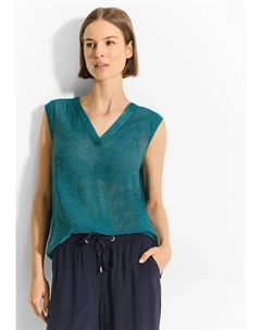 Блуза-топ с V-образным вырезом, зеленый Cecil