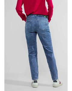 Прямые джинсы, средняя талия, голубой Cecil