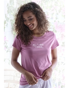 Пижамный топ с милым принтом спереди, цвет Dunkelrosé S.oliver