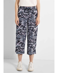 Брюки 3/4, эластичный пояс с кулиской, синий Cecil