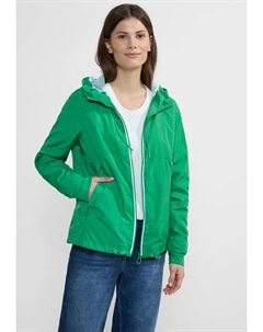 Ветровка с капюшоном и кулиской по низу, зеленый Cecil