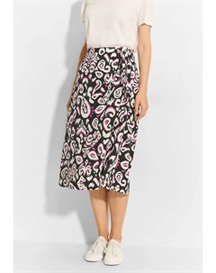 Юбка с запахом и разрезом по бокам, черный Cecil