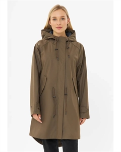 Прочная куртка от дождя и грязи "Traveby Friese Leo", с принтом внутри по всей поверхности, водоотталкивающая, ветронепроницаемая, с капюшоном, шоколадный Derbe