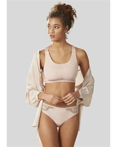 Бюстье со сборкой на спине и нежным кружевом, цвет Rose Lascana