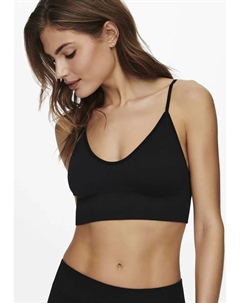 Бюстье "ONLVICKY RIB SEAMLESS V-образным вырезом TOP NOOS", черный Only