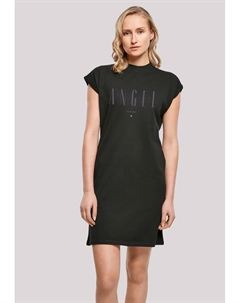 Платье-рубашка "Ангел фиолетовый бирюзовый", принт, черный F4nt4stic