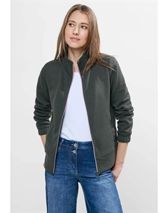 Толстовка с воротником стойкой, хаки Cecil