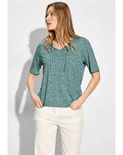 Рубашка-туника с V-образным вырезом, зеленый Cecil