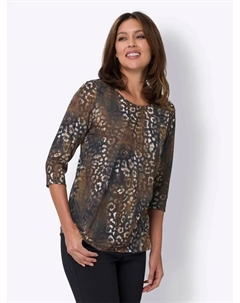 Длинная рубашка "Long Shirt", цвет Cognac-Braun-Bedruckt Classic basics