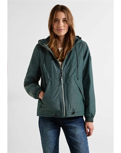 Ветровка с капюшоном, меланжевого цвета, зеленый Cecil