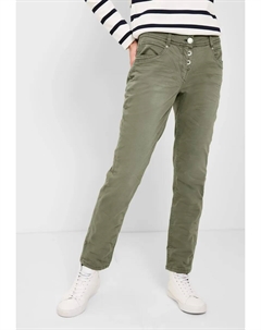 Узкие брюки, средняя талия, зеленый Cecil