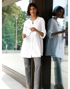 Длинная блузка, белый Classic basics