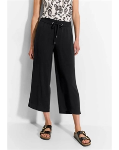 Брюки 3/4, завышенная талия, черный Cecil