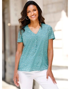 Блуза-комбинация, цвет Ozean-Ecru-Bedruckt Classic basics