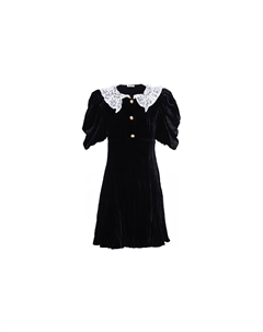 Платье с короткими рукавами женское черное Miu miu