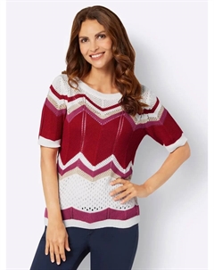 Вдохновение Свитер Ajour "Пуловер", цвет Ecru-Rot Inspirationen