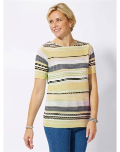 Повседневный образ Свитер с короткими рукавами "Пуловер", цвет Vanille-Gemustert Casual looks