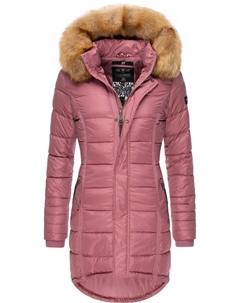 Стеганое пальто "Папайя", высококачественное зимнее пальто с элегантным искусственным мехом, розовый Navahoo