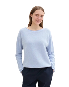 Вязаный свитер модной структуры, цвет Blue Bubble Knit Structure Tom tailor