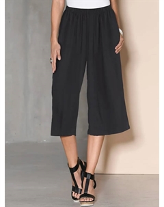 Классические базовые брюки-кюлоты, черный Classic basics