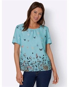 Блуза-комбинация, цвет Aquamarin-Bedruckt Classic basics