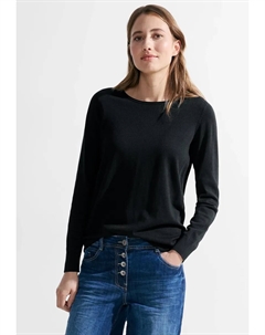Свитер с круглым вырезом, с круглым вырезом, черный Cecil