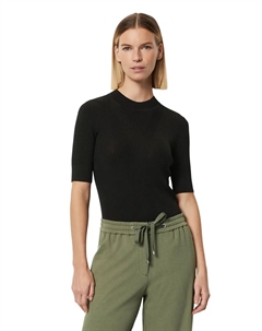 Свитер с круглым вырезом "из тонкой шерсти мериноса", черный Marc o'polo