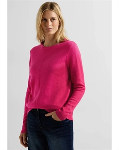 Свитер с круглым вырезом, меланжевого цвета, коралловый Cecil