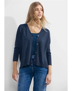 Кардиган с V-образным вырезом, джинсовый Cecil