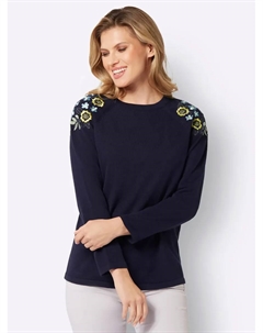 Вязаный свитер "свитер с круглым вырезом", цвет морской волны Classic basics