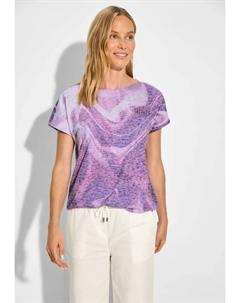 Рубашка с принтом и вырезом-лодочкой, цвет Iced Violet Cecil