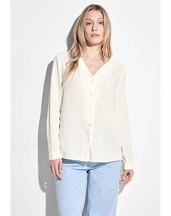 Блузка с длинными рукавами и планкой на пуговицах, белый Cecil