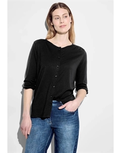 Однотонная рубашка с рукавами 3/4, черный Cecil