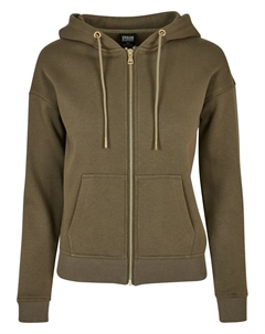 Толстовка " Women's Ladies Classic Zip Hoody", оливковый Urban classics