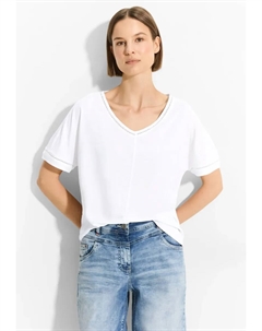 Футболка с V-образным вырезом, белый Cecil