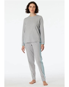 Пижама "Casual Nightwear" (2 шт.), повседневного свободного кроя, цвет Dunkelgrau-Mel. Schiesser