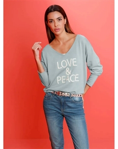 Вязаный свитер "Пуловер", голубой Heine