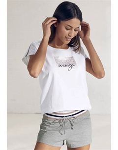 Пижама (2 шт.), с принтом фольги, цвет Weiß-Grau-Meliert Vivance dreams