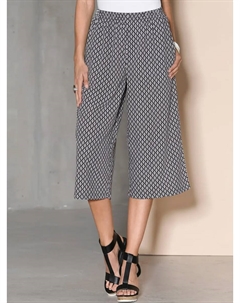 Классические базовые брюки-кюлоты, черно-белый Classic basics