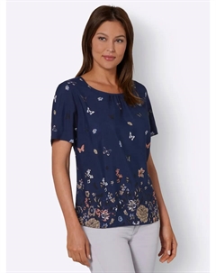 Блуза-комбинация, синий Classic basics