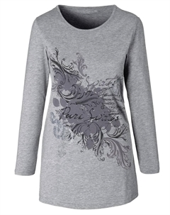 Длинная рубашка "Long Shirt", цвет Grau-Meliert Classic basics