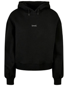 Толстовка "Женская толстовка Ladies Love Organic Oversized с капюшоном ", черный Merchcode