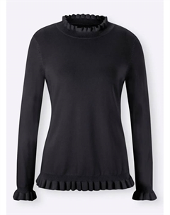 Свитер с воротником стойкой "Пуловер", черный Heine