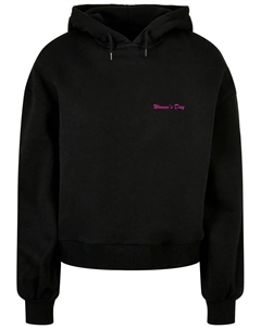Толстовка "Женская женская толстовка WD - 8 марта, толстовка оверсайз из органического материала", черный Merchcode