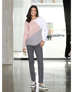 Длинный свитер "Пуловер", цвет Puder-Gemustert Classic basics