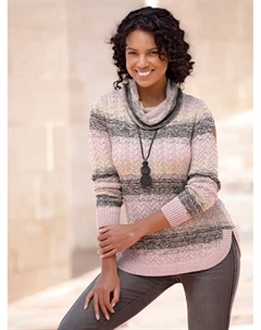 Повседневный образ Свитер-водолазка "Пуловер", лиловый Casual looks